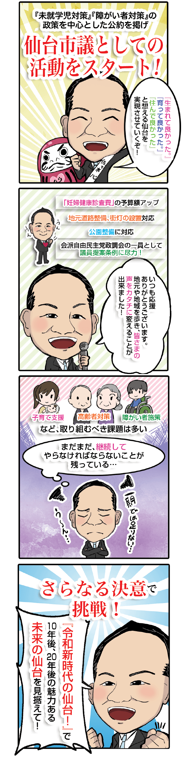 佐々木心の４コマ漫画